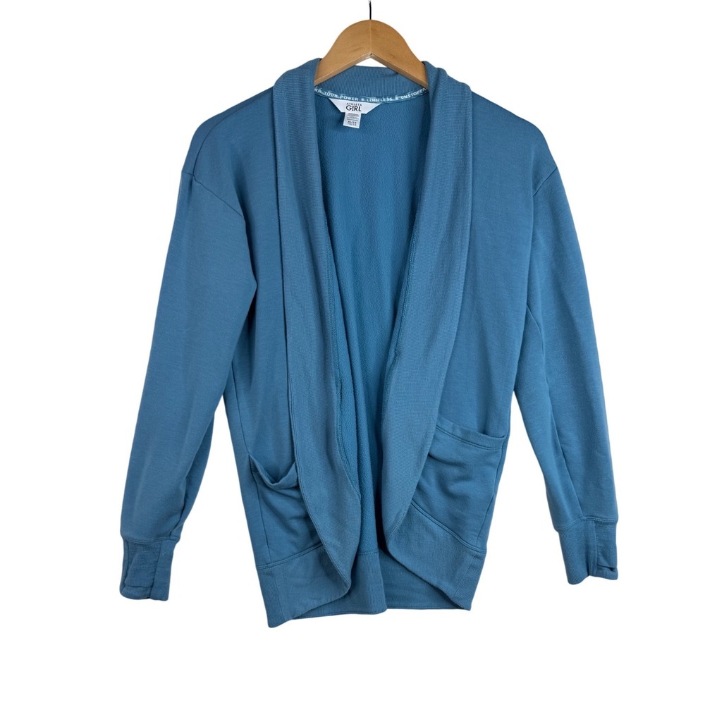 Athleta Open Cardigan Sweater size XL/14 Blue